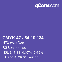 颜色代码: CMYK 47 / 54 / 0 / 34 | qconv.com