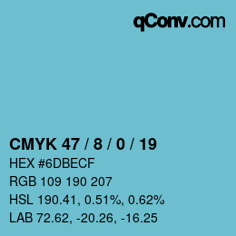 Color code: CMYK 47 / 8 / 0 / 19 | qconv.com