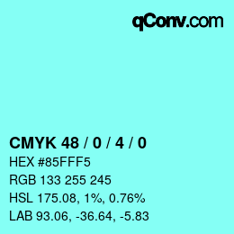 Color code: CMYK 48 / 0 / 4 / 0 | qconv.com