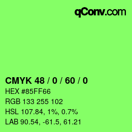 Color code: CMYK 48 / 0 / 60 / 0 | qconv.com