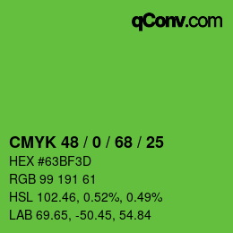 Color code: CMYK 48 / 0 / 68 / 25 | qconv.com