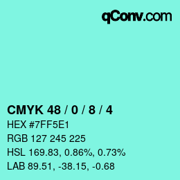 Color code: CMYK 48 / 0 / 8 / 4 | qconv.com