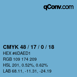 Color code: CMYK 48 / 17 / 0 / 18 | qconv.com