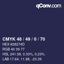 カラーコード: CMYK 48 / 49 / 0 / 70 | qconv.com