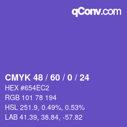 颜色代码: CMYK 48 / 60 / 0 / 24 | qconv.com
