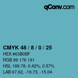 Color code: CMYK 48 / 8 / 0 / 25 | qconv.com