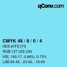 Color code: CMYK 48 / 8 / 0 / 4 | qconv.com