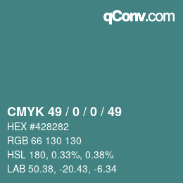 Color code: CMYK 49 / 0 / 0 / 49 | qconv.com