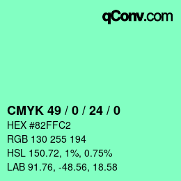 Color code: CMYK 49 / 0 / 24 / 0 | qconv.com