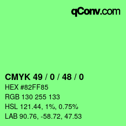 Color code: CMYK 49 / 0 / 48 / 0 | qconv.com