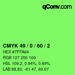 Color code: CMYK 49 / 0 / 60 / 2 | qconv.com