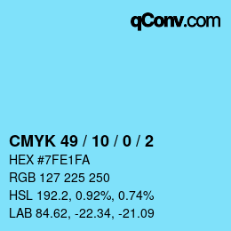 Color code: CMYK 49 / 10 / 0 / 2 | qconv.com