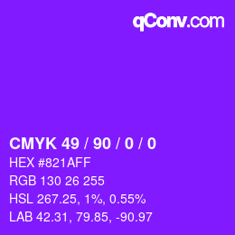 Farbcode: CMYK 49 / 90 / 0 / 0 | qconv.com