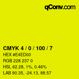 Color code: CMYK 4 / 0 / 100 / 7 | qconv.com