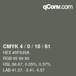 Color code: CMYK 4 / 0 / 10 / 61 | qconv.com