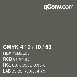 Color code: CMYK 4 / 0 / 10 / 63 | qconv.com