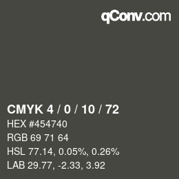 Color code: CMYK 4 / 0 / 10 / 72 | qconv.com