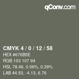 Color code: CMYK 4 / 0 / 12 / 58 | qconv.com