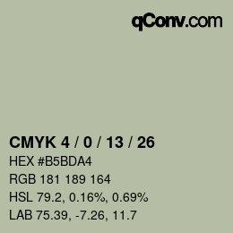 カラーコード: CMYK 4 / 0 / 13 / 26 | qconv.com
