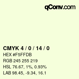 Color code: CMYK 4 / 0 / 14 / 0 | qconv.com