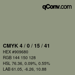 Color code: CMYK 4 / 0 / 15 / 41 | qconv.com