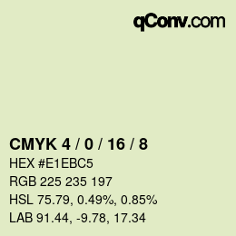 Color code: CMYK 4 / 0 / 16 / 8 | qconv.com