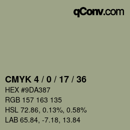 Color code: CMYK 4 / 0 / 17 / 36 | qconv.com