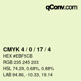 Color code: CMYK 4 / 0 / 17 / 4 | qconv.com