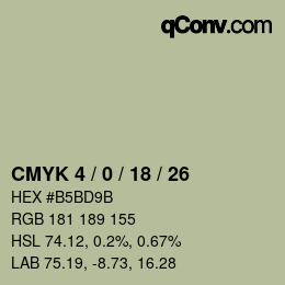 颜色代码: CMYK 4 / 0 / 18 / 26 | qconv.com