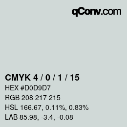 Color code: CMYK 4 / 0 / 1 / 15 | qconv.com