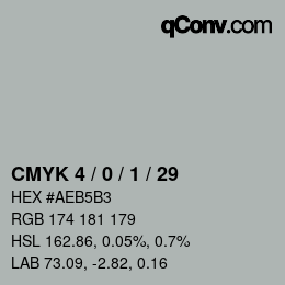 Color code: CMYK 4 / 0 / 1 / 29 | qconv.com