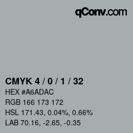 Color code: CMYK 4 / 0 / 1 / 32 | qconv.com