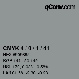 Color code: CMYK 4 / 0 / 1 / 41 | qconv.com