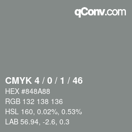 Color code: CMYK 4 / 0 / 1 / 46 | qconv.com