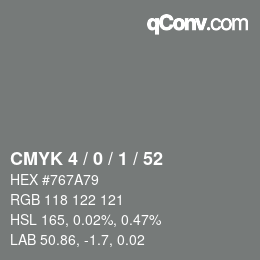 Color code: CMYK 4 / 0 / 1 / 52 | qconv.com