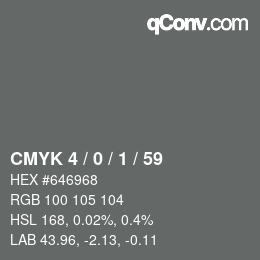 Color code: CMYK 4 / 0 / 1 / 59 | qconv.com