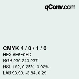 Color code: CMYK 4 / 0 / 1 / 6 | qconv.com