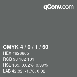 Color code: CMYK 4 / 0 / 1 / 60 | qconv.com