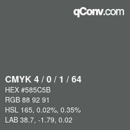 カラーコード: CMYK 4 / 0 / 1 / 64 | qconv.com
