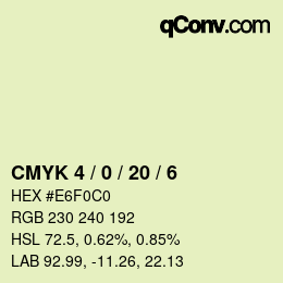 Color code: CMYK 4 / 0 / 20 / 6 | qconv.com