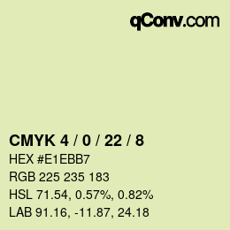 颜色代码: CMYK 4 / 0 / 22 / 8 | qconv.com