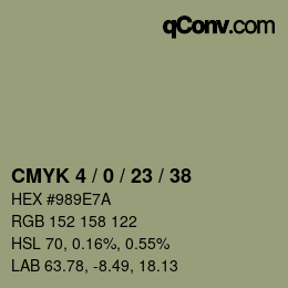 Color code: CMYK 4 / 0 / 23 / 38 | qconv.com