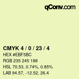 Color code: CMYK 4 / 0 / 23 / 4 | qconv.com