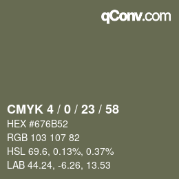 Color code: CMYK 4 / 0 / 23 / 58 | qconv.com