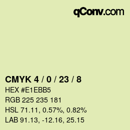 Color code: CMYK 4 / 0 / 23 / 8 | qconv.com
