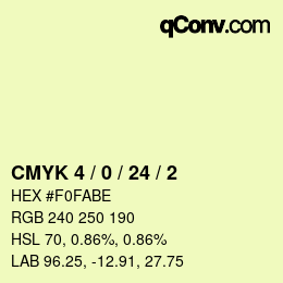 Color code: CMYK 4 / 0 / 24 / 2 | qconv.com