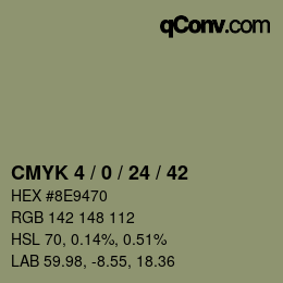 Color code: CMYK 4 / 0 / 24 / 42 | qconv.com