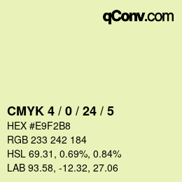 カラーコード: CMYK 4 / 0 / 24 / 5 | qconv.com