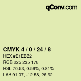 Color code: CMYK 4 / 0 / 24 / 8 | qconv.com