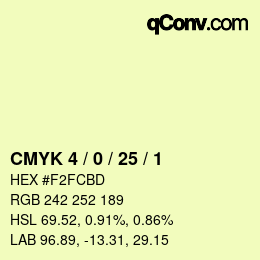 Color code: CMYK 4 / 0 / 25 / 1 | qconv.com